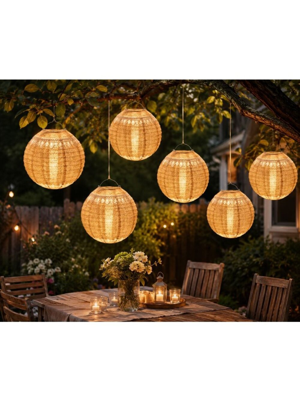 Burlap Paper Lanterns Rustic Hanging Paper Lantern Event Decor with Expanders